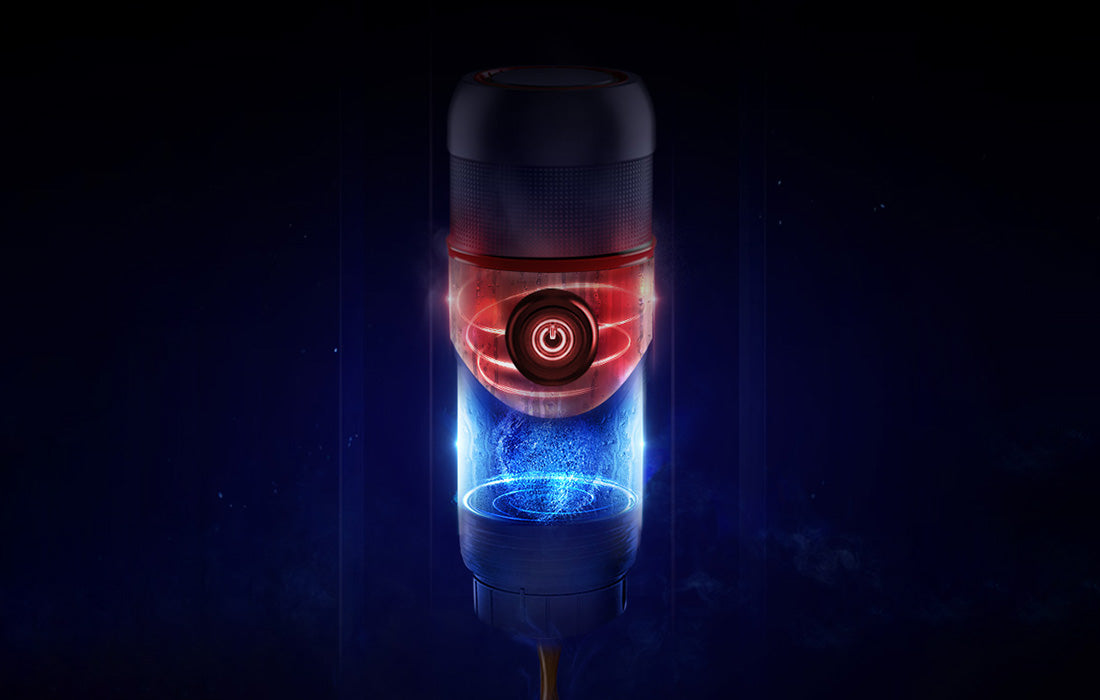 Преносима 3в1 кафемашинаHiBREW H4-premium, с адаптер и калъф, 15bar, 80W, 60