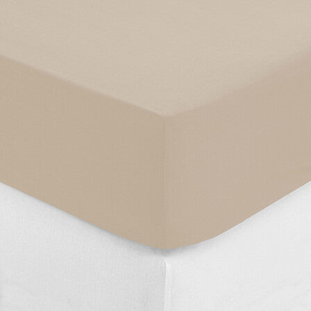 Fitted чаршаф с ластик atmosphera, Памук, 160x200 cm, Бежов лен