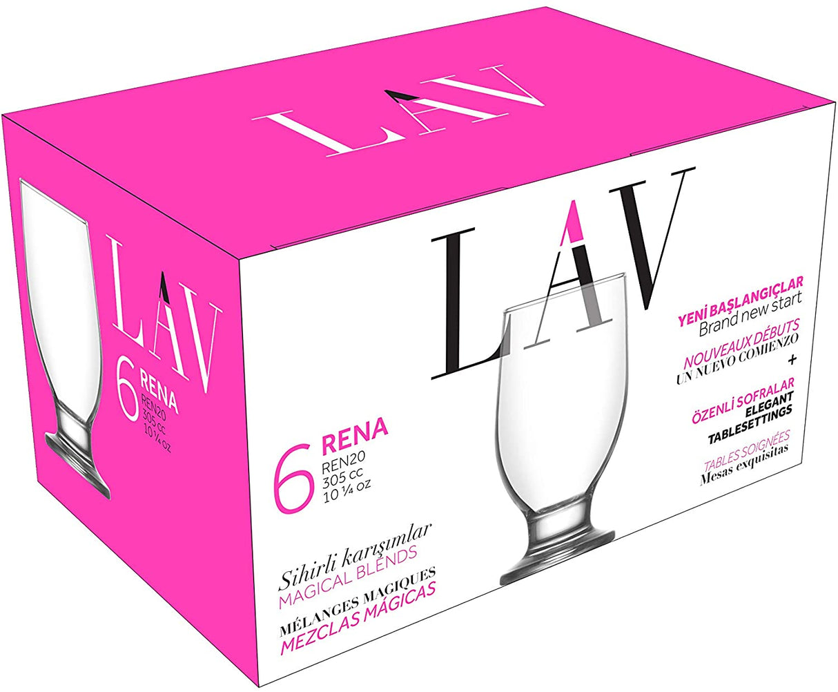 Сет чаши за бира LAV Rena, 305 мл, 6 бр