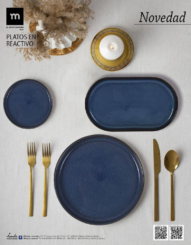 Плато овал LA MEDITERRANEA Chester Blue, Порцелан