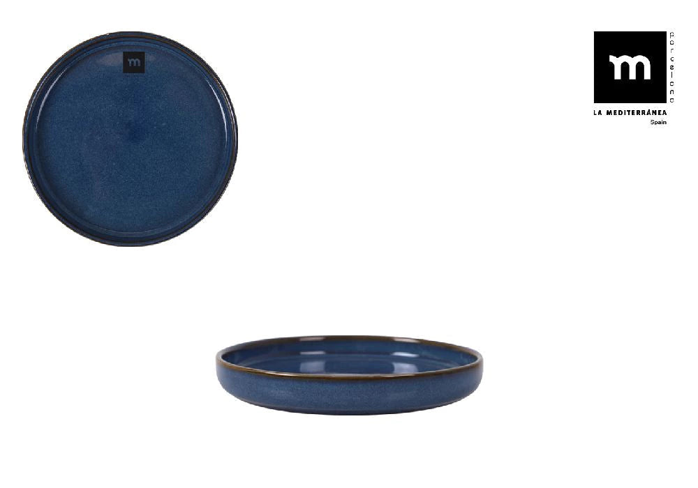 Десертна чиния LA MEDITERRANEA Chester Blue, 14х2 cm, порцелан