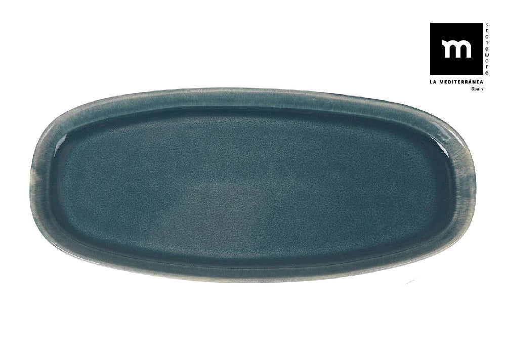 Плато овал LA MEDITERRANEA Ocean, 33х15х3 cm, Порцелан