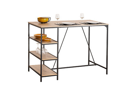 Барна маса 5five Aliaj с 3 рафта, Бежова, 140 cm