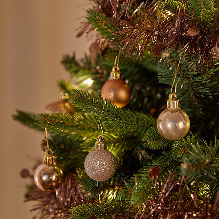 Коледни топки atmosphera Colorama de Noël, Комплект 18 бр., Бежово, 3 cm