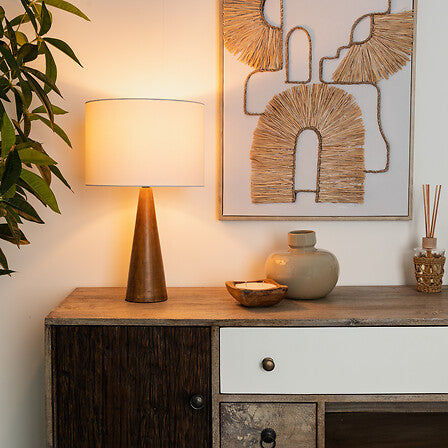 Нощна лампа atmosphera Aina, 46 cm, Бор