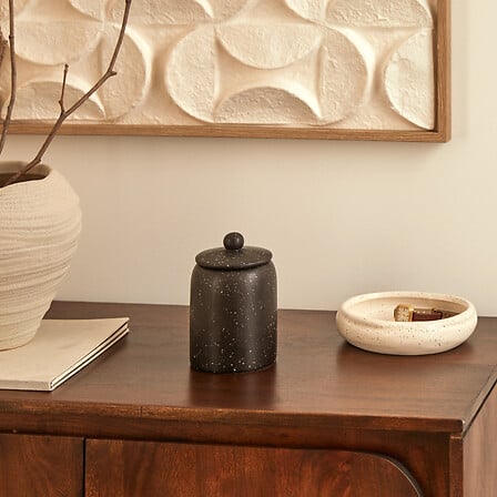 Декоративен буркан atmosphera Wonja, Керамика, Ø10x15 cm