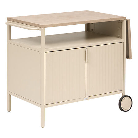 Trolley Ironia extendable steel wood effect and clay