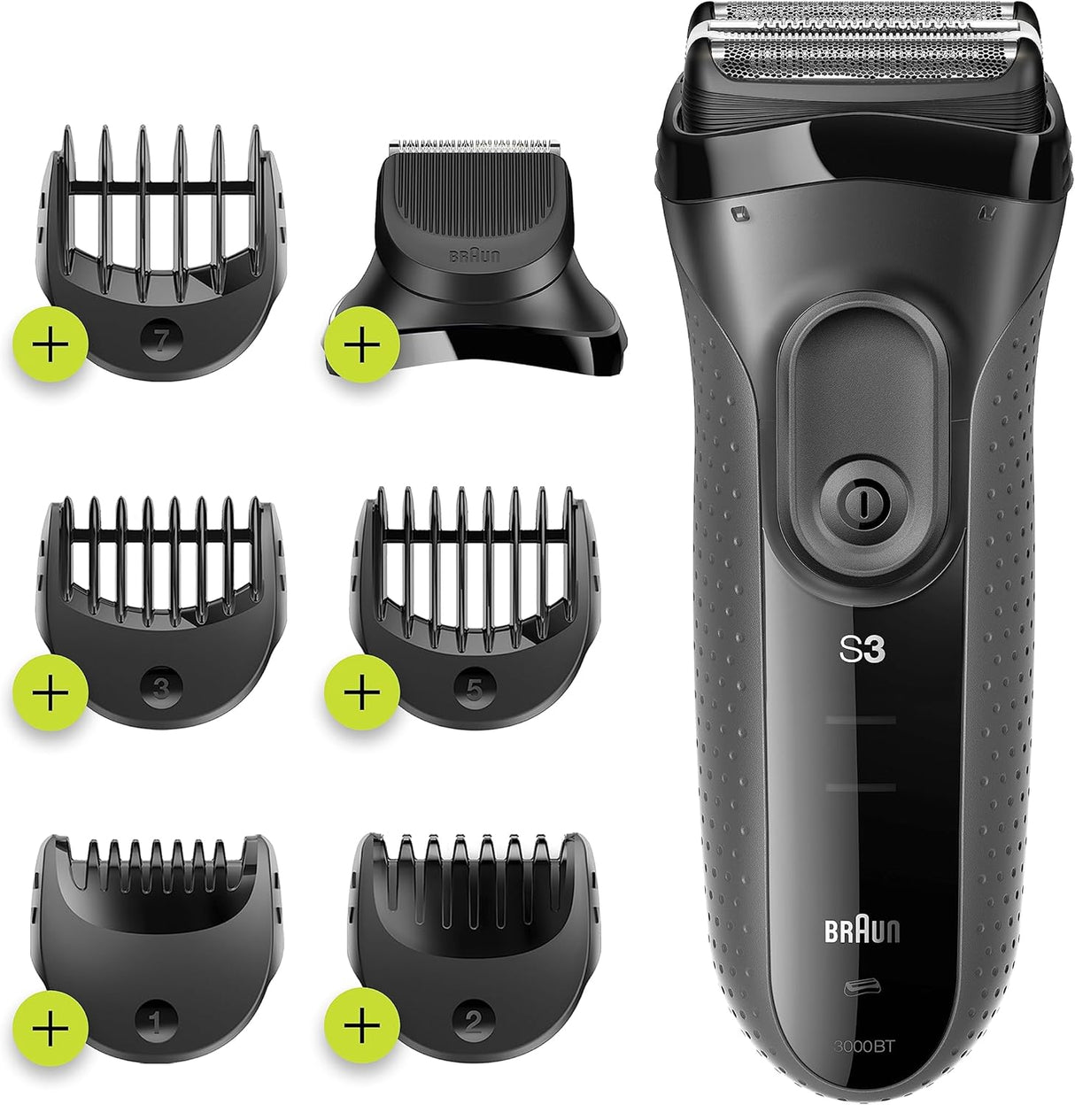 Самобръсначка Braun 3000BT Shave&Style 3в1, Тример, 5 аксесоара за бръснене, Сива
