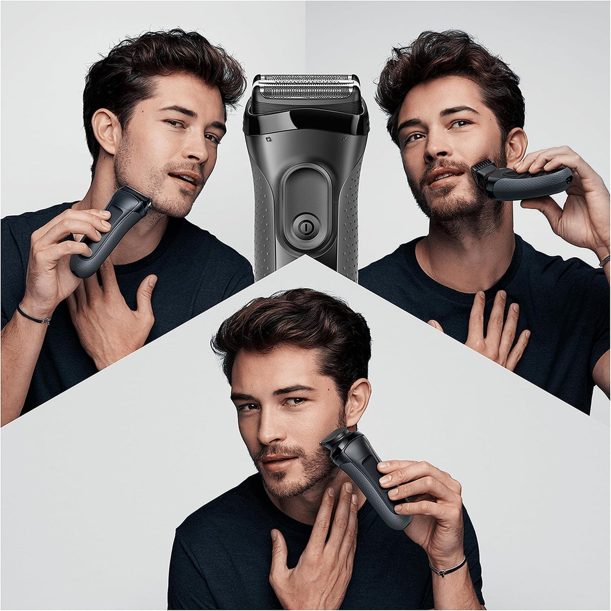 Самобръсначка Braun 3000BT Shave&Style 3в1, Тример, 5 аксесоара за бръснене, Сива