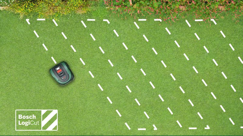Косачка робот Bosch Indego S 500, 18 V, 500 m2, Зелен/Черен