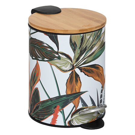 Кош за отпадъци 5five Palawan, Метал и бамбук, 3L