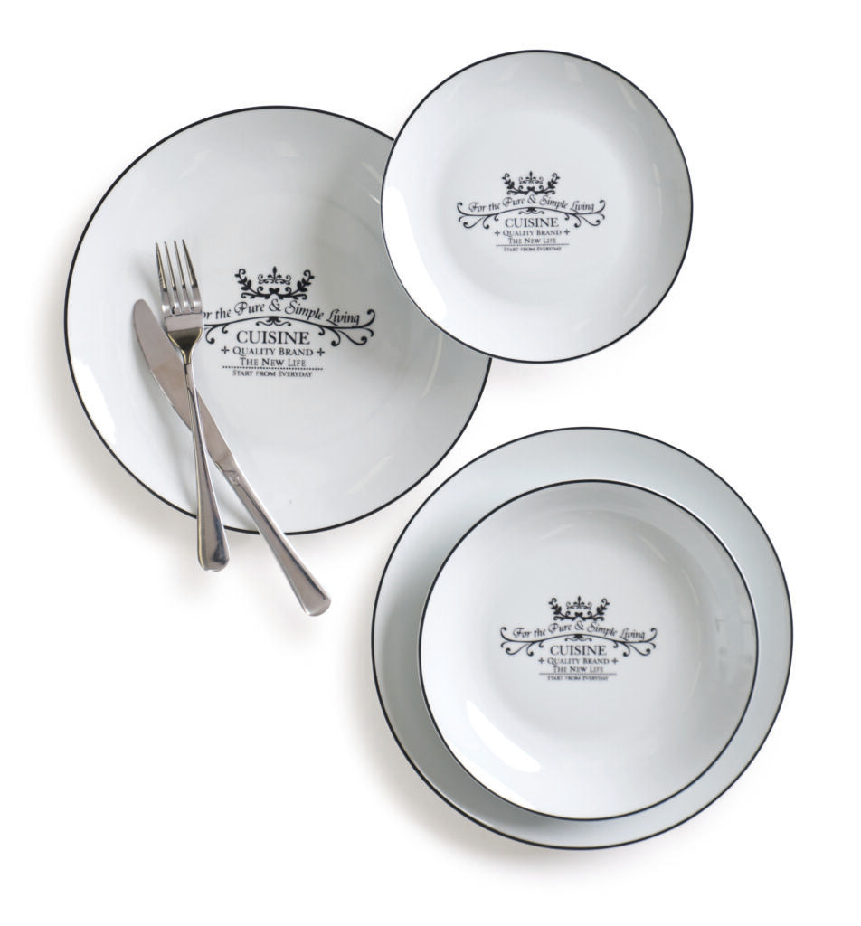 Сервиз за хранене Santa Clara Cuisine, 18 части, Порцелан