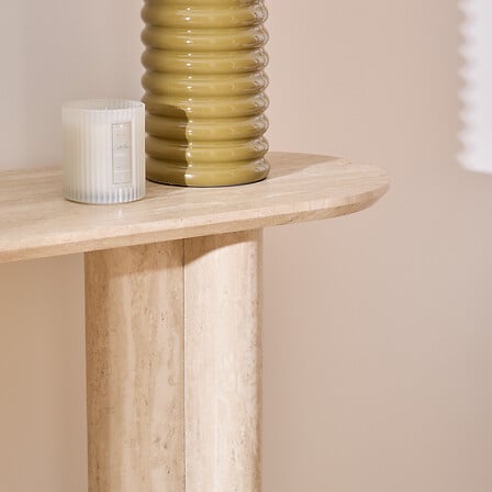 Конзолна маса atmosphera Anaya, MDF травертинов ефект, 110x35x80 cm