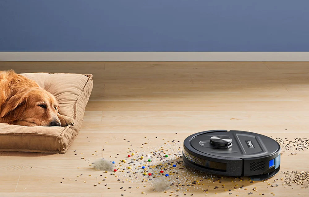 Прахосмукачка робот Lubluelu L20, 40 W, Моп, LiDAR Навигация, 2600 mAh, Черен