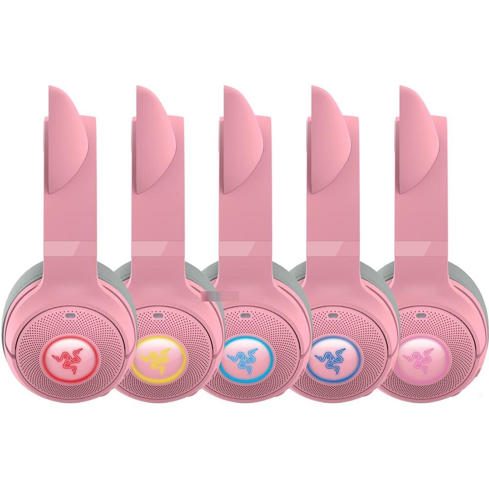 Геймърски слушалки Razer Kraken Kitty V2 (Bluetooth), Розов кварц