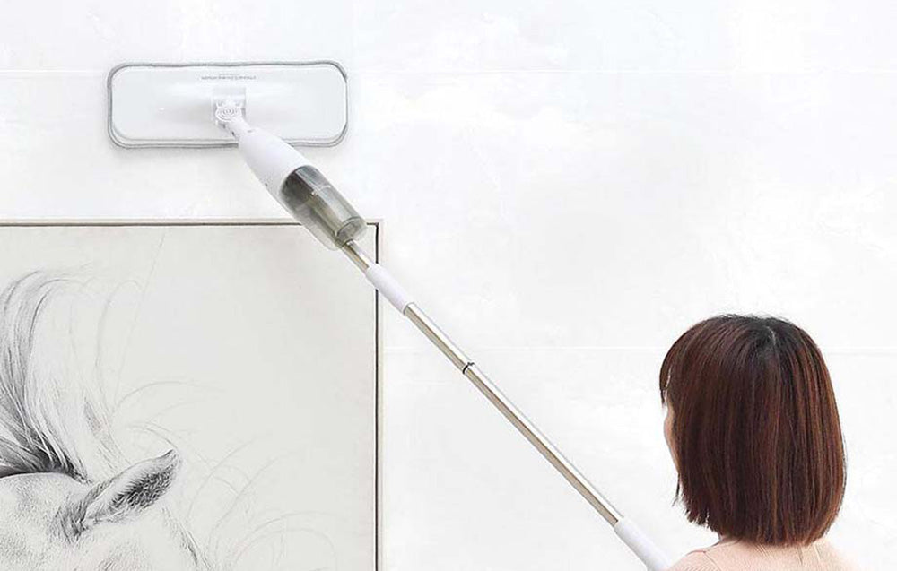 Моп Deerma TB500, 350 мл, 0.75 кг, Бързо изсушаване, Въртяща се четка 360°, Бял