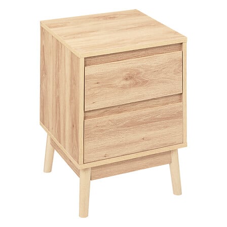 Нощно шкафче с 2 чекмеджета 5five Abana, Бежово, 40 cm