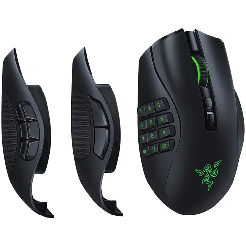 Мишка Gaming Razer Naga Pro, Безжична, С подсветка, Черен
