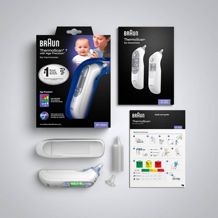 Ушен термометър Braun ThermoScan 7 IRT 6520 Age Precision