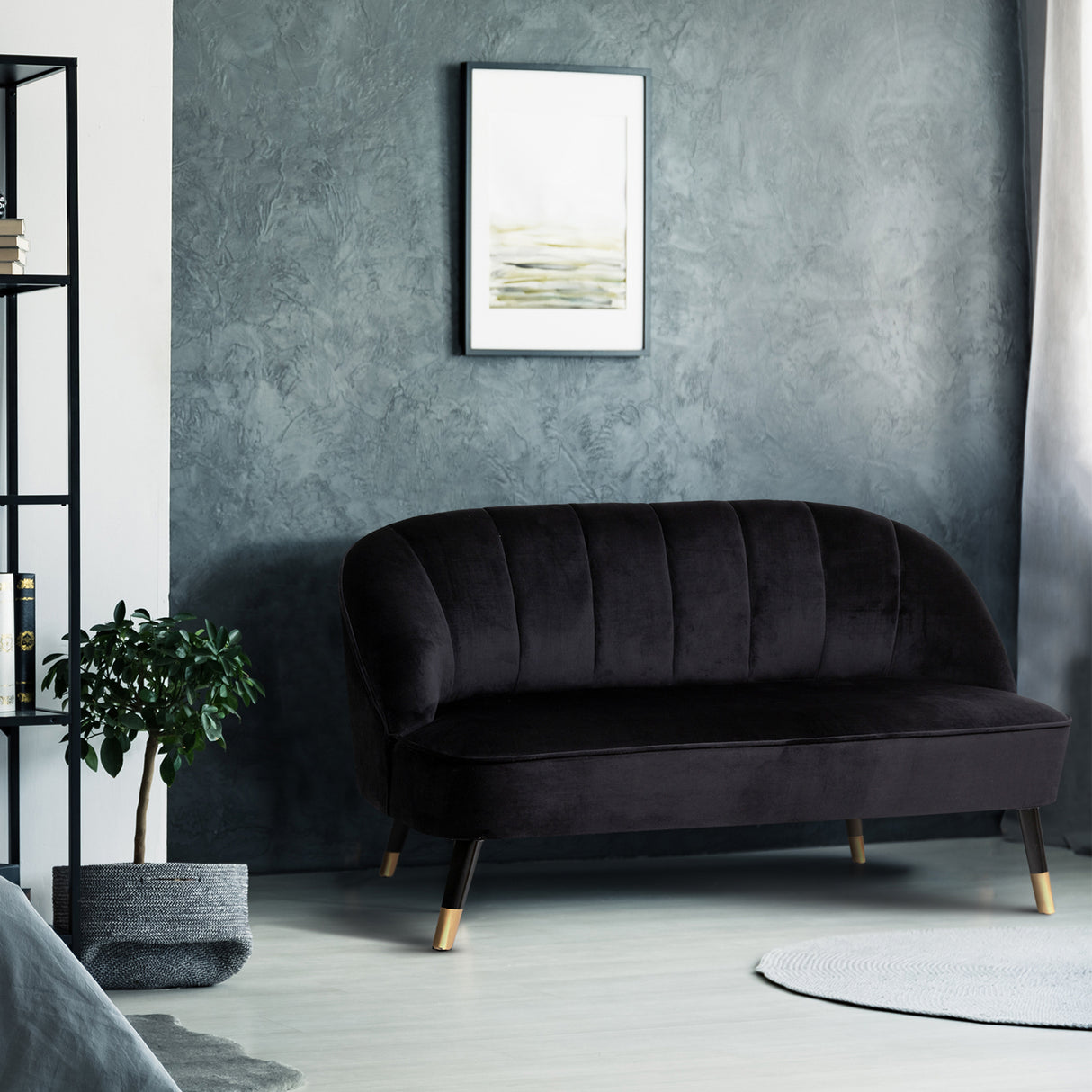 Двуместно канапе atmosphera Naova, Велур, 126x71x72 cm