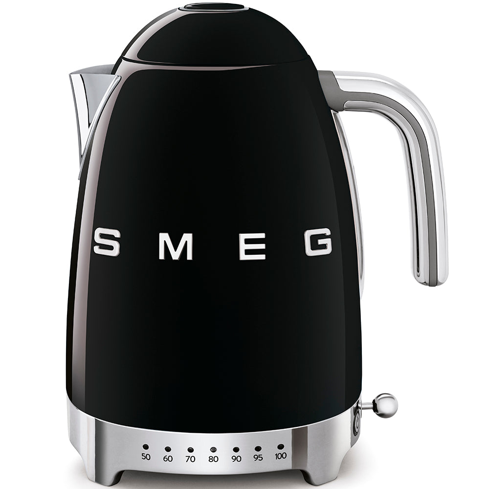 Електрическа кана Smeg KLF04BLEU Schwarz, 50's Style, 2400 W, 1.7 л, Черен