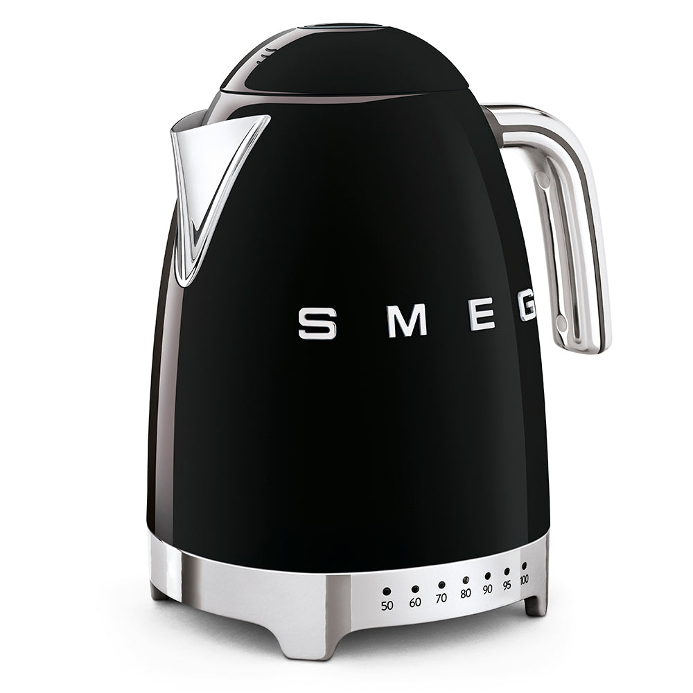 Електрическа кана Smeg KLF04BLEU Schwarz, 50's Style, 2400 W, 1.7 л, Черен