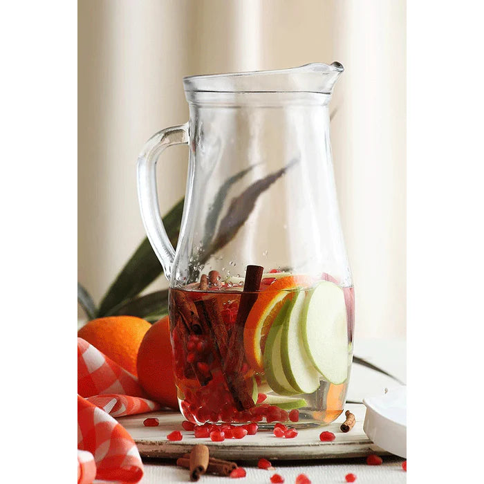 Стъклена кана LAV Misket, 1800 мл, Бял капак