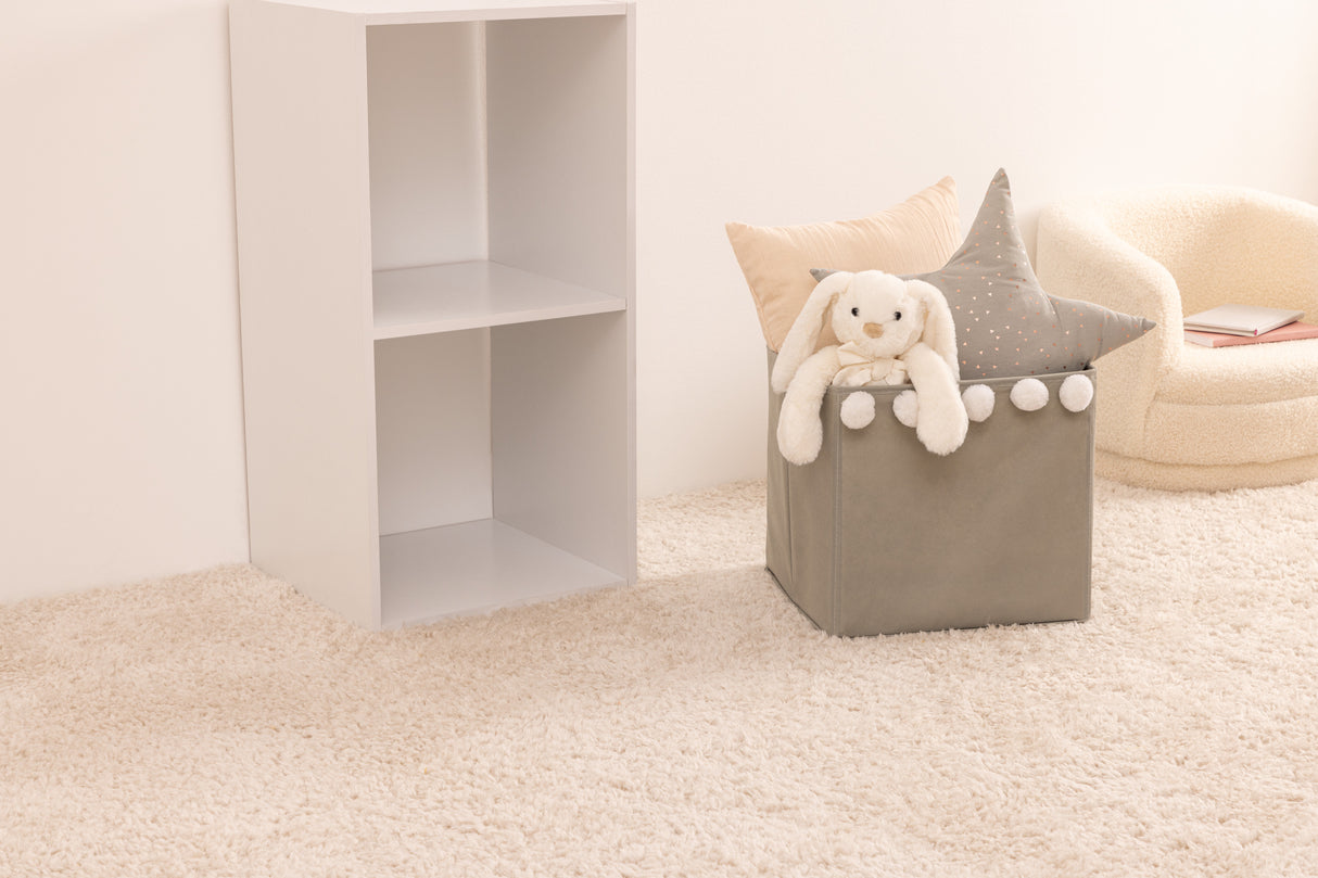 Кутия за съхранение atmosphera Pompom, Сив, 29x29 cm