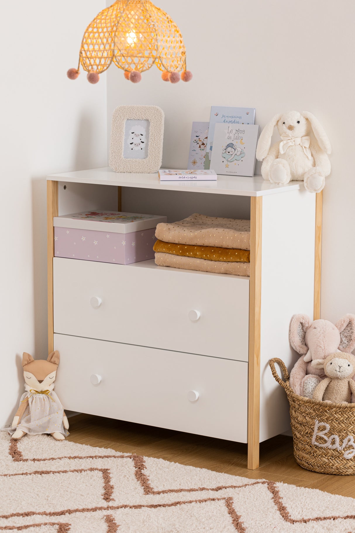 Детски шкаф Аtmosphera Kima, MDF, Бял