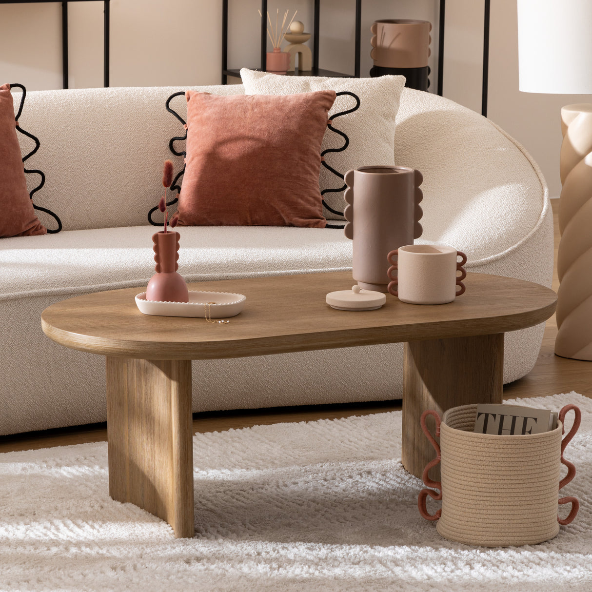 Холна маса atmosphera Lousada, 110x60 cm, Акация, MDF