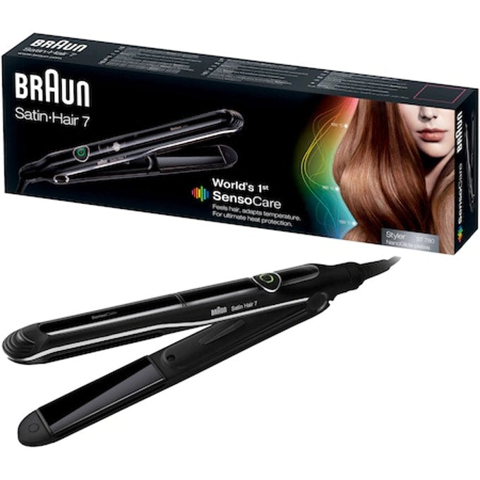 Преса за коса Braun Satin Hair ST780, 200 градуса, Черен