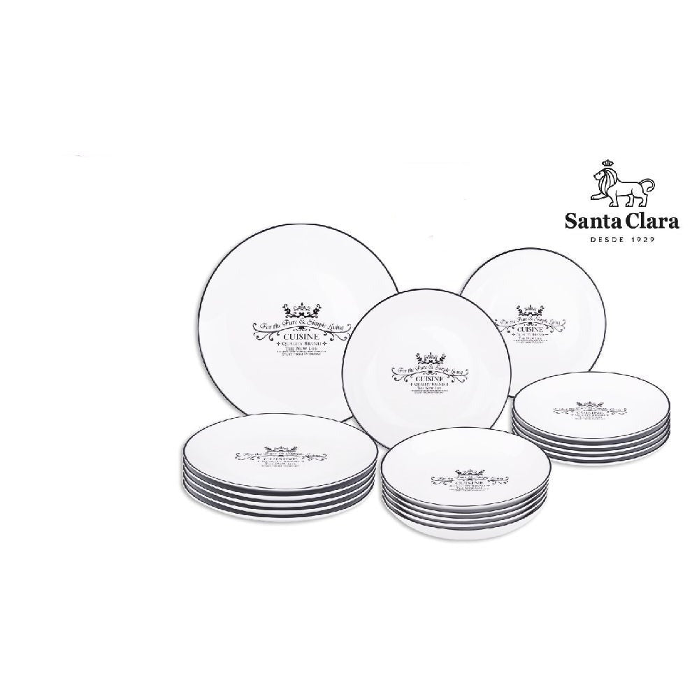 Сервиз за хранене Santa Clara Cuisine, 18 части, Порцелан