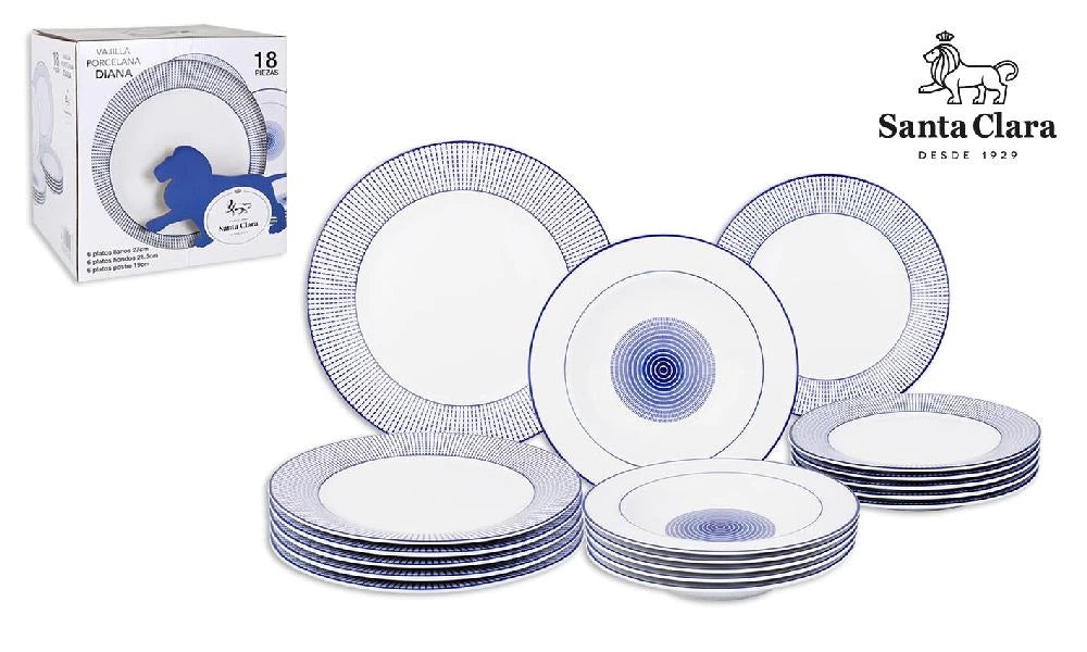 Сервиз за хранене Santa Clara Diana, 18 части, Порцелан