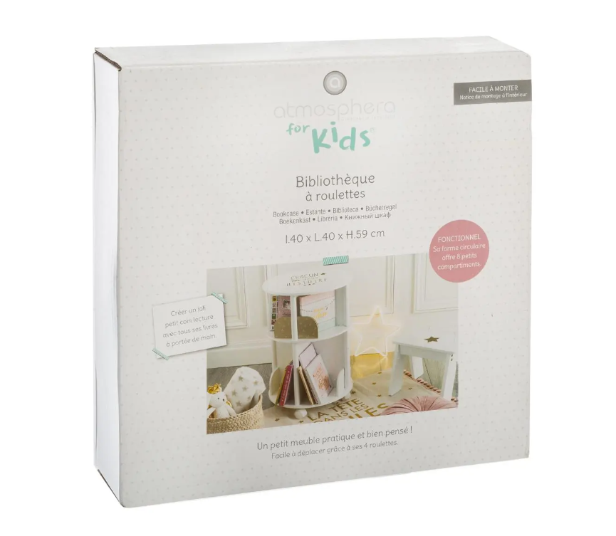 Детски въртящ шкаф за книги atmosphera, MDF