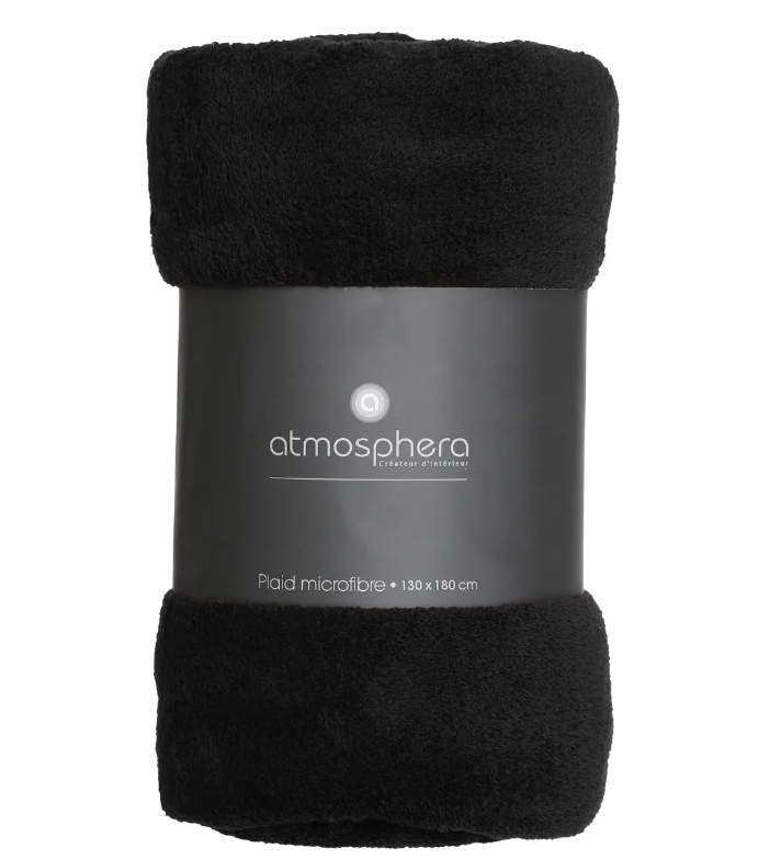 Завивка Аtmosphera, Черен, 130 x180 см