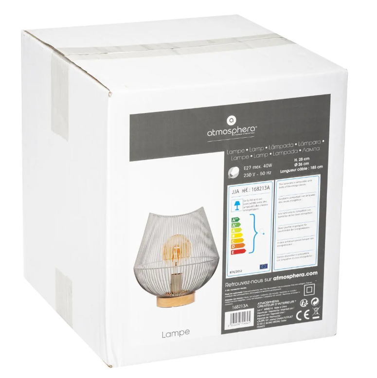 Нощна лампа atmosphera Jena, 28 cm