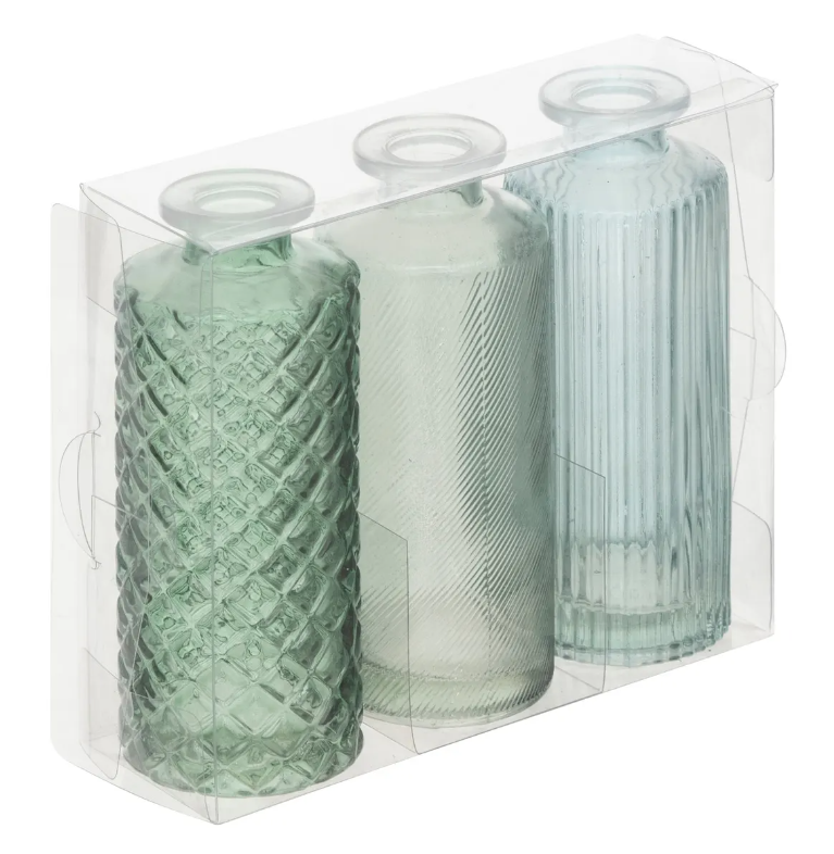 Сет вази Аtmosphera, Soliflore, Стъкло, 13.2 см