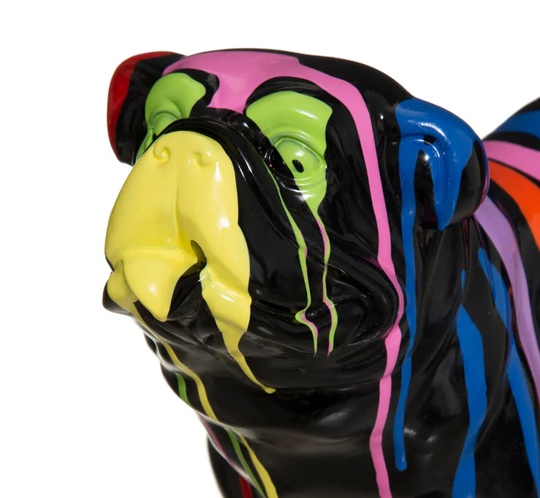 Статуя atmosphera Bulldog, 19 см, Черна смола