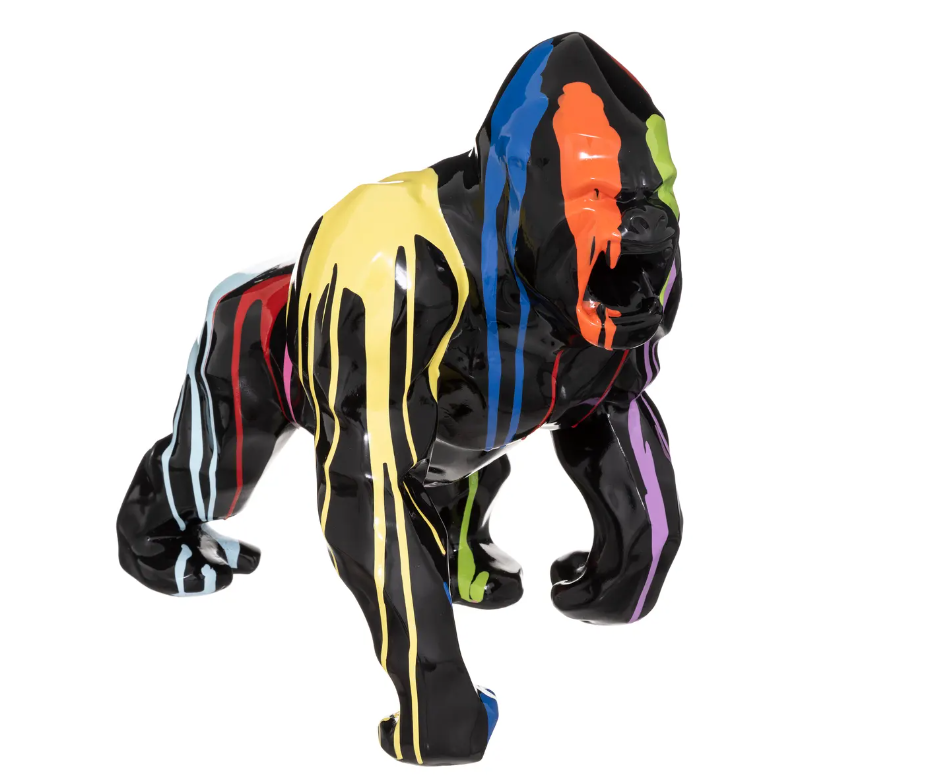 Статуя atmosphera Gorilla, 40 см, Черна смола