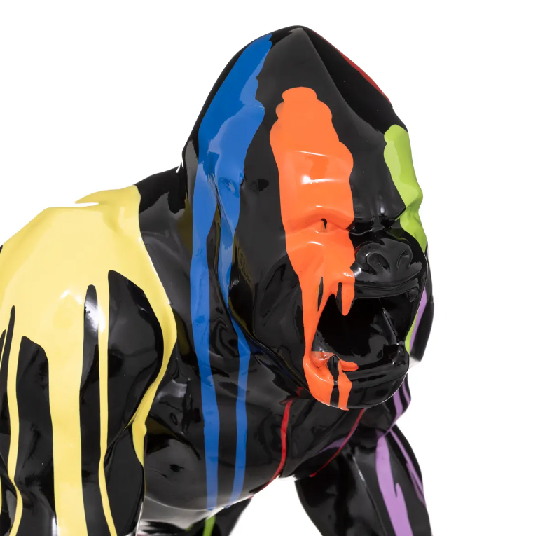 Статуя atmosphera Gorilla, 40 см, Черна смола