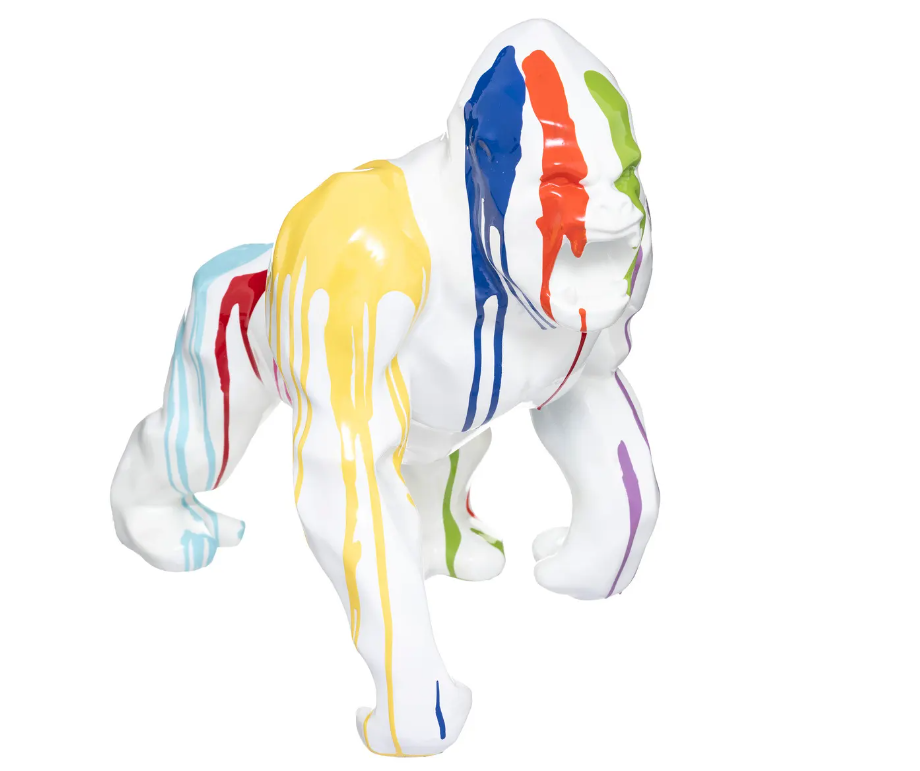 Статуя atmosphera Gorilla, 40 см, Бяла смола