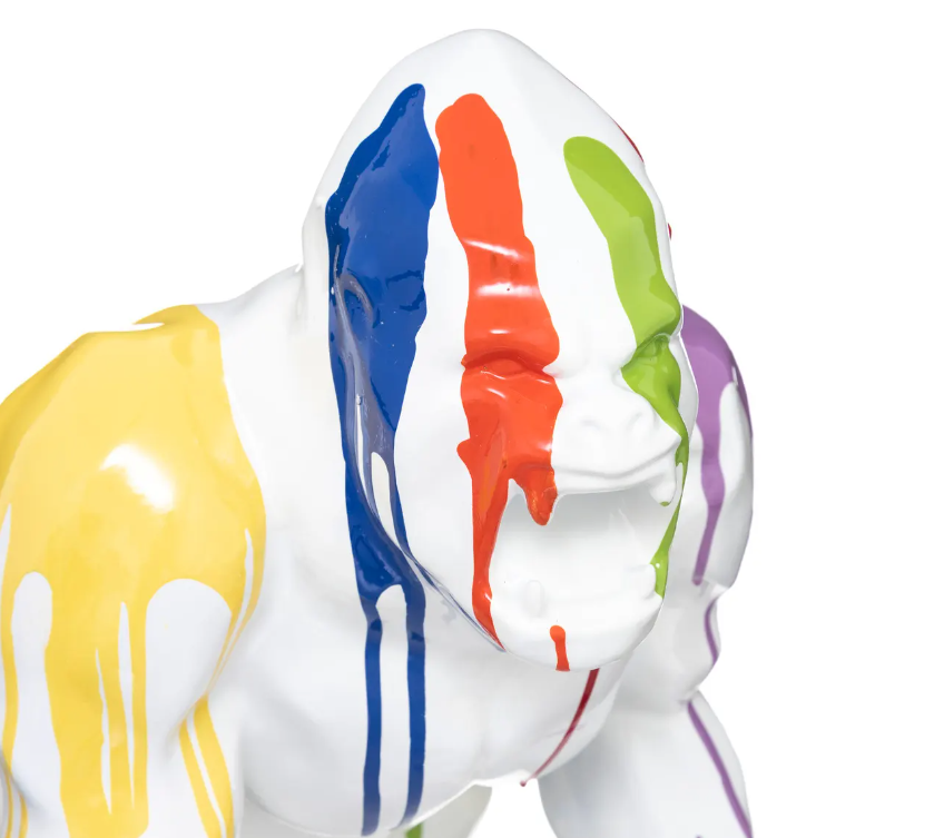 Статуя atmosphera Gorilla, 40 см, Бяла смола