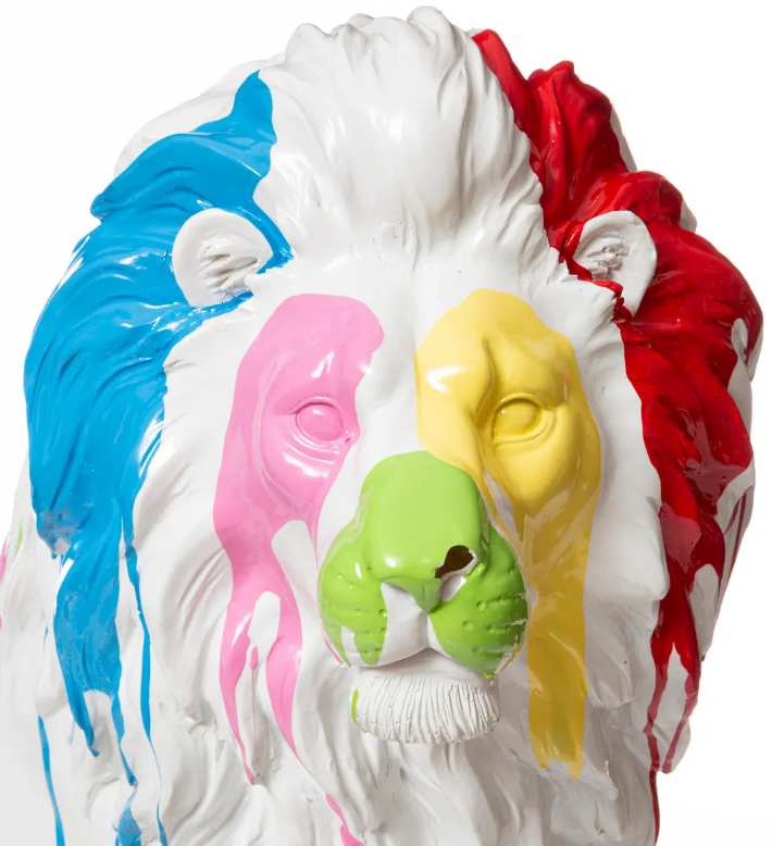 Статуя atmosphera Lion, 60 см, Бяла смола