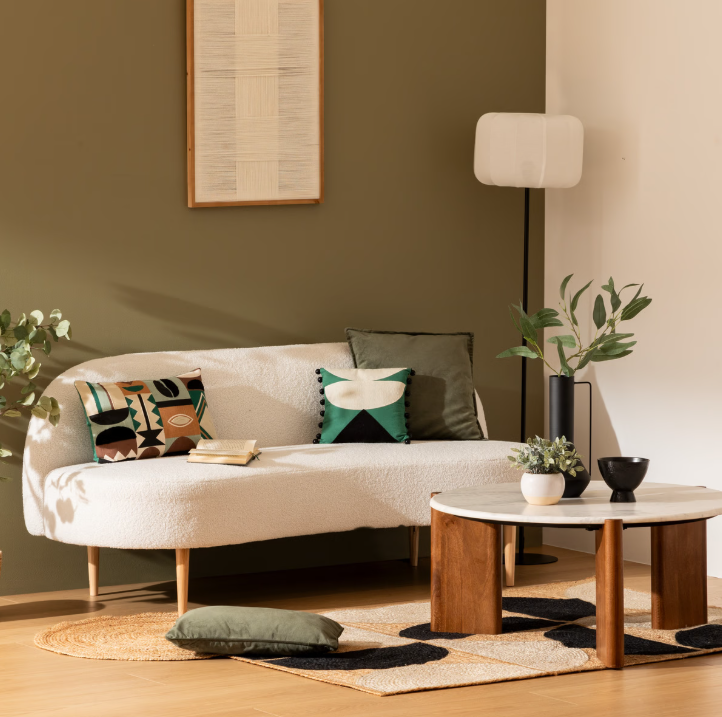 Двуместен диван atmosphera Insi, Букле, 172x75x72 cm