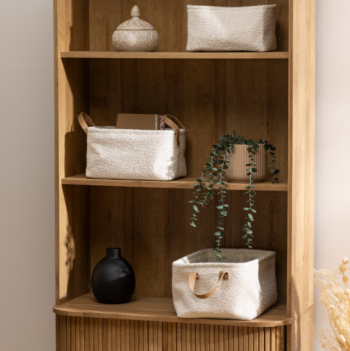 Сет сгъваем кош atmosphera Loe, Д.27/30/35 cm, Букле, 3 бр