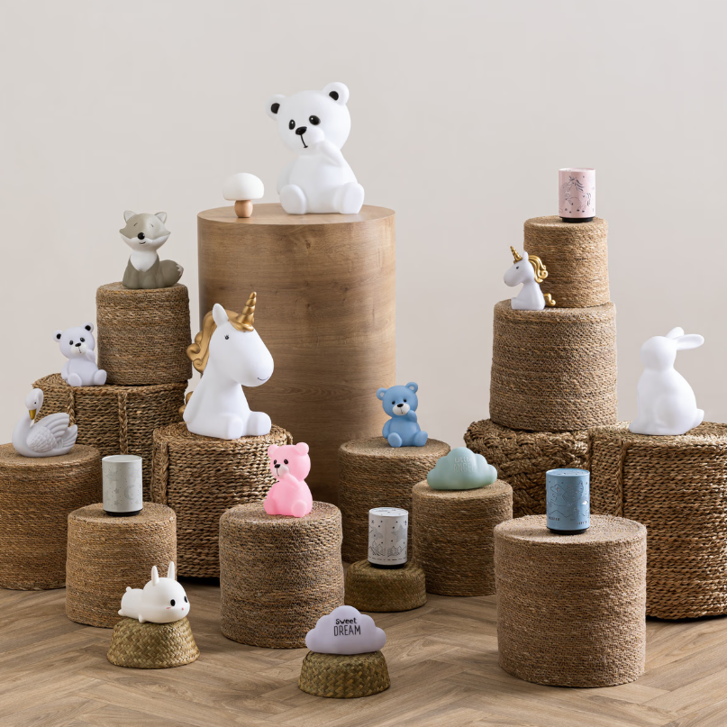 Детска нощна лампа с батерии atmosphera Dinosaur, 9x17 cm