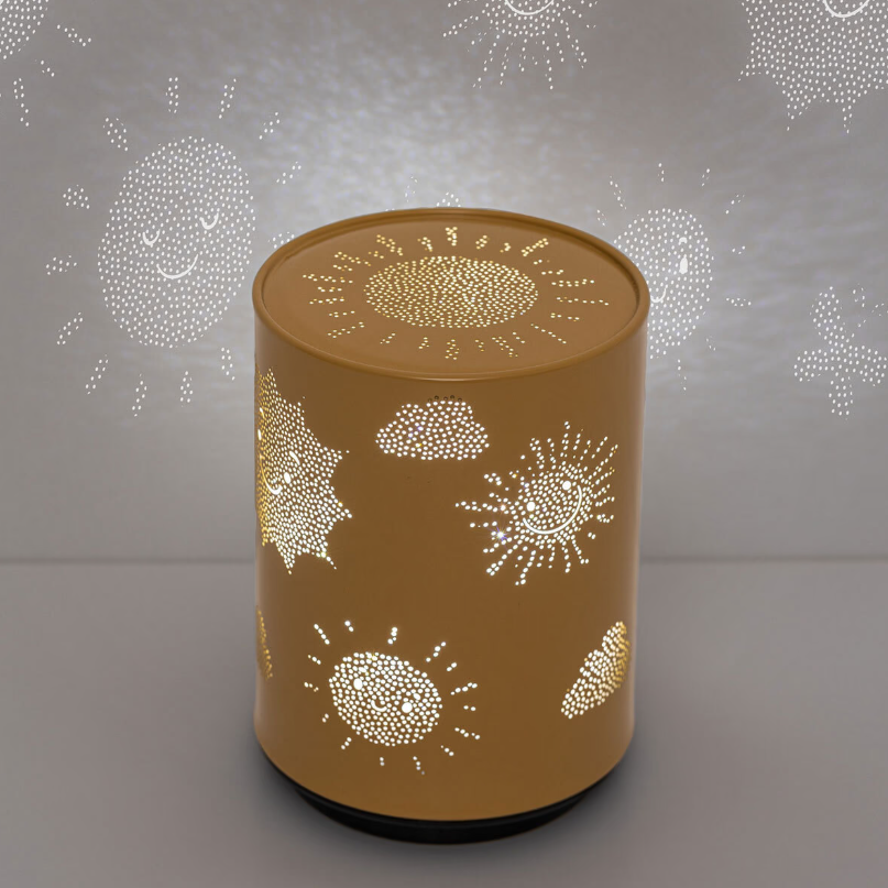 Детска нощна лампа с батерии atmosphera, 13 cm, Охра