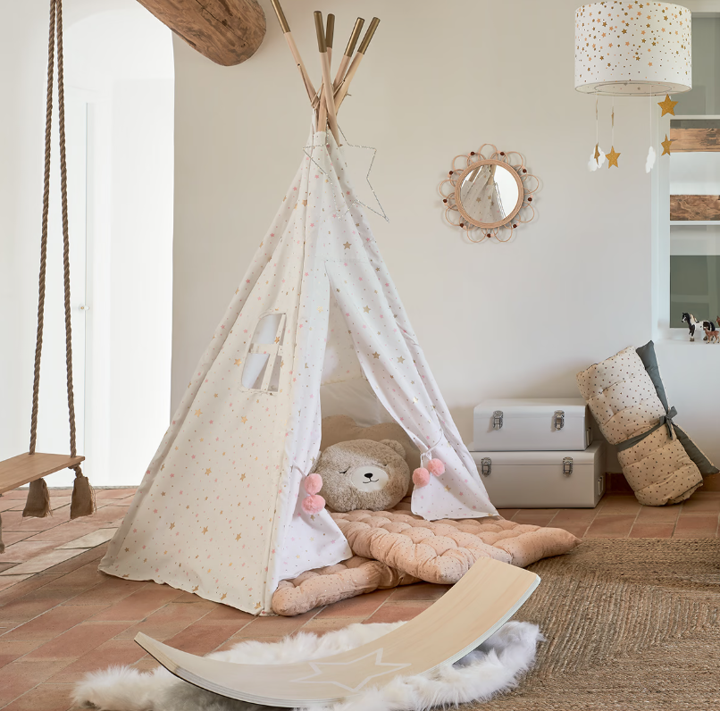 Детско огледало atmosphera La campagne, 38 cm, Ратан