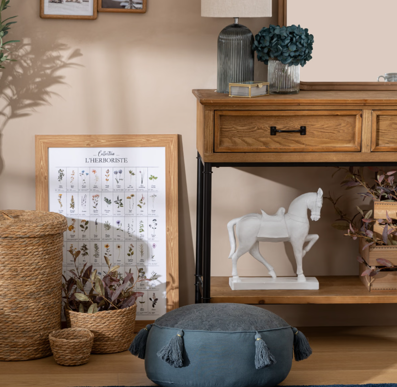 Пуф за сядане atmosphera Jacq, 43x18 cm, Памук