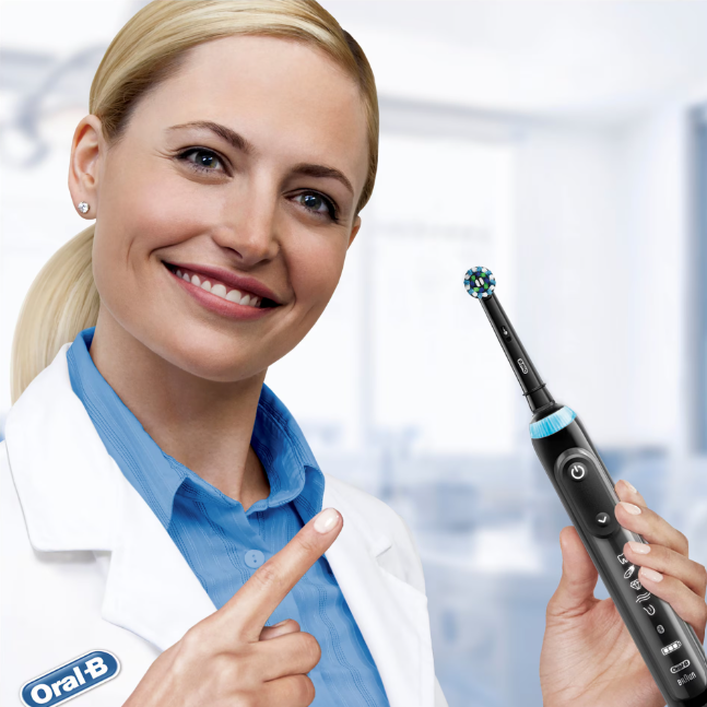 Електрическа четка за зъби Oral-B Genius X, Черен
